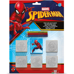 Spider-Man Blister Pack 5 Stamps  Kids Craft & Stationery Set