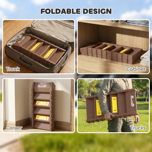 Brown PawHut Foldable Dog Ramp for Car Non-Slip for SUVs Trucks shot 16808239