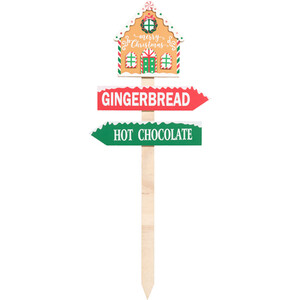 Gingerbread House Wooden Stake