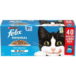 Felix Senior Fish Selection in Jelly Wet Cat Food