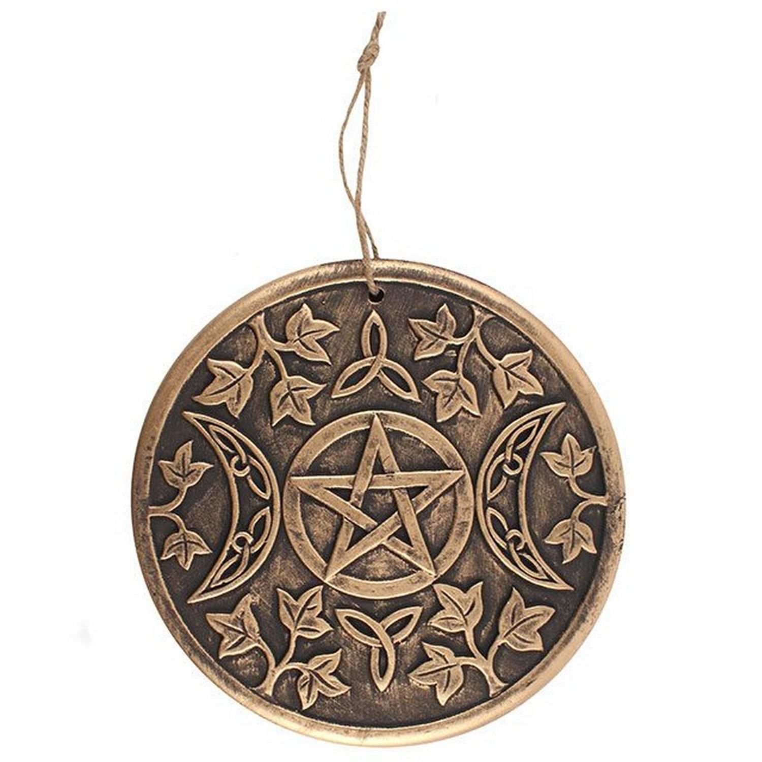 Lisa Parker Unisex Copper Something Different Triple Moon Terracotta Plaque In - Image 2