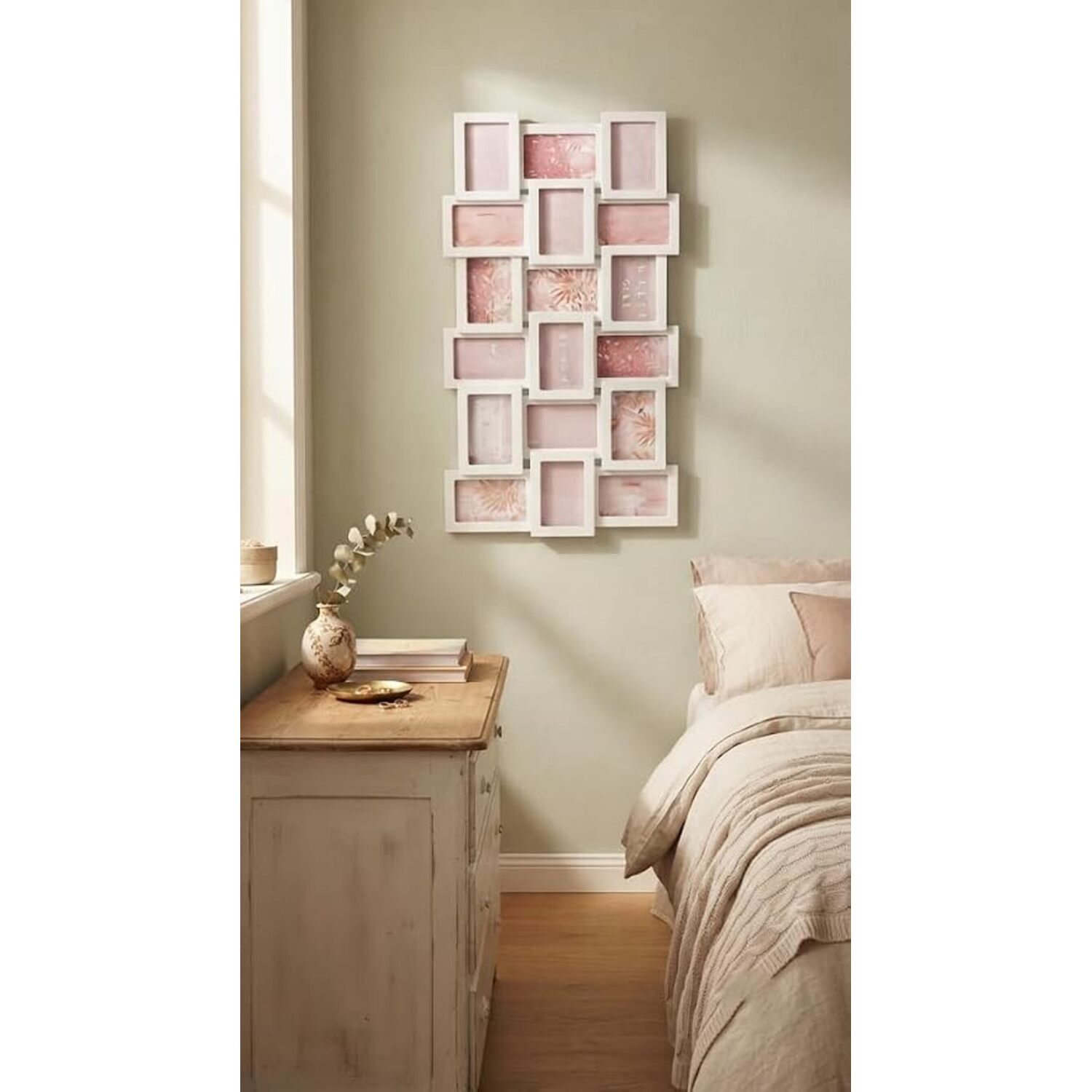Deenz New Design 18 Multi Photo Frame White Lining Border 102X53cm - Whitey