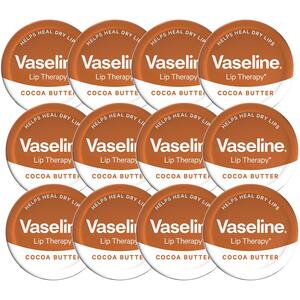 Vaseline Lip Therapy Cocoa Butter 20g Petroleum Jelly Dry Lip Treatment 12 Pack