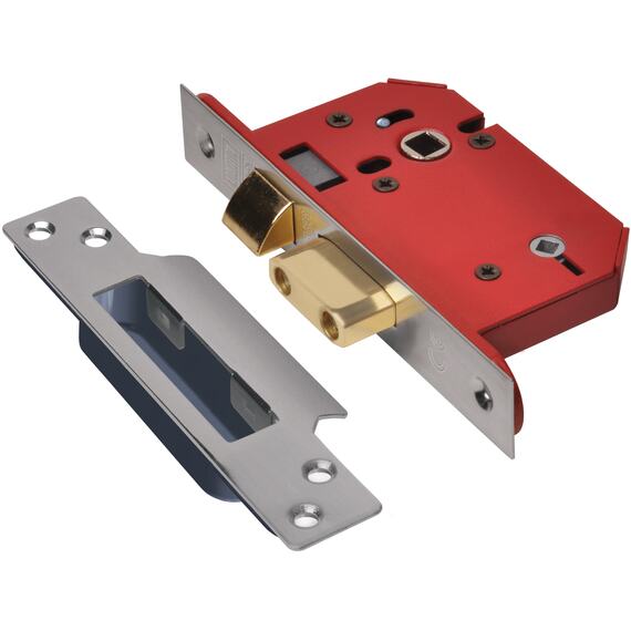 UNION ES-DL Essentials 3-lever mortice deadlock chrome 65mm case 45mm backset