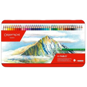 Pablo 80 Water-Resistant Colour Pencils - Professional Artist Set in Metal Tin