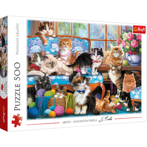 Cat Family 500 Piece Jigsaw Puzzle