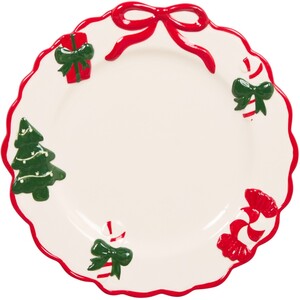 Candy Cane Bow Plate