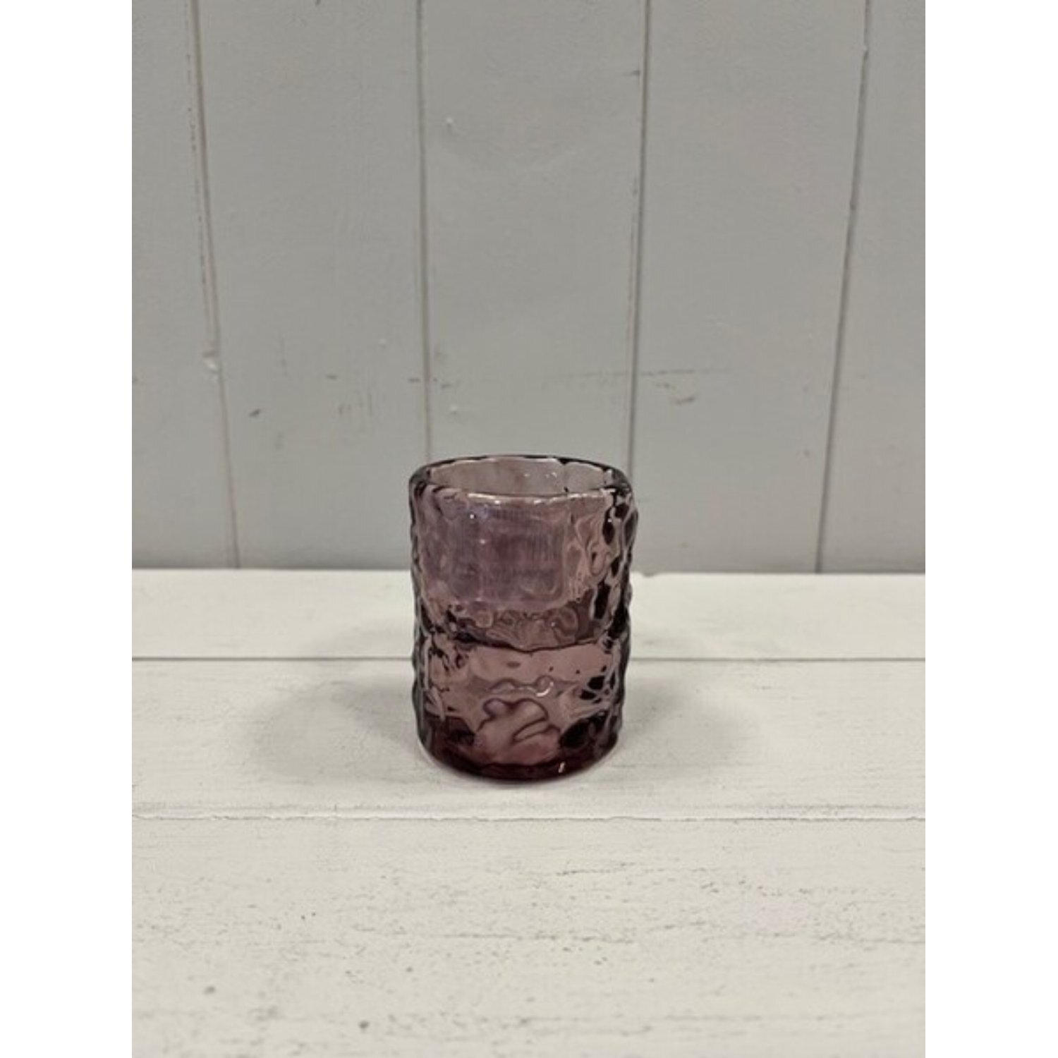 Kdmd Large Amethyst Straight Textured Candle Holder - Purple