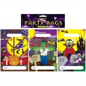 Packof12SpookyScaryHalloweenPartyBagsLootTrickorTreatChildrenKids
