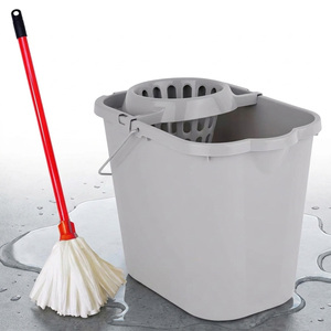 1 x Strip Floor Mop Super Absorbent With Flock Head, Handle & Bucket