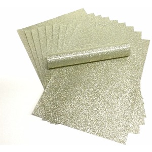 10 Sheets of A4 Pale Gold Soft Touch Glitter Paper
