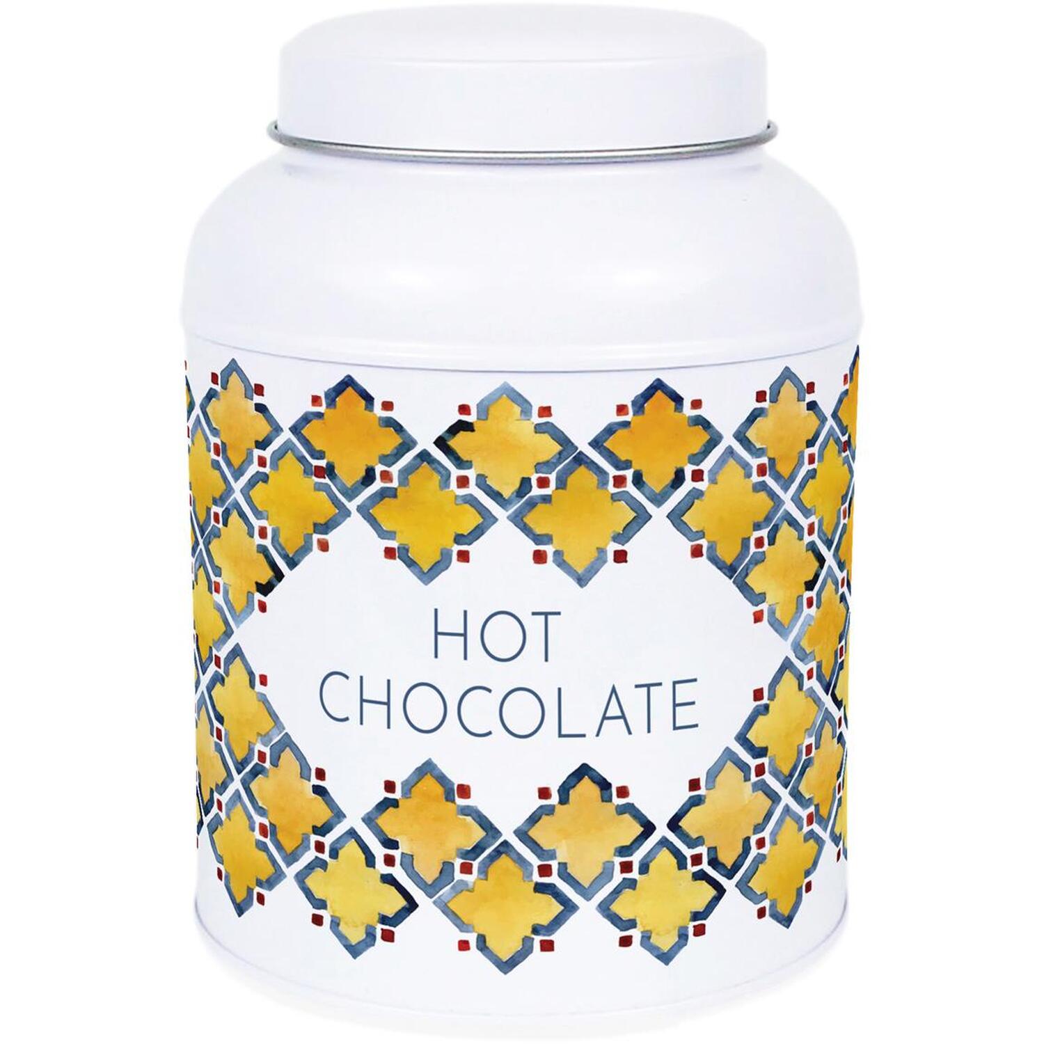 Purely Home Portuguese Tile Tea, Coffee & Sugar Canisters - Small Kitchen Storage Tins - Hot Chocolate