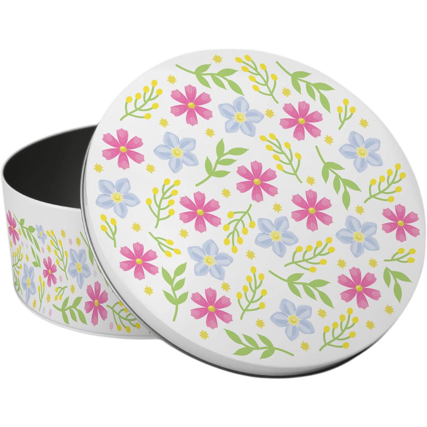 Image of Pretty Pink Flowers Small Round Cake&hellip;
