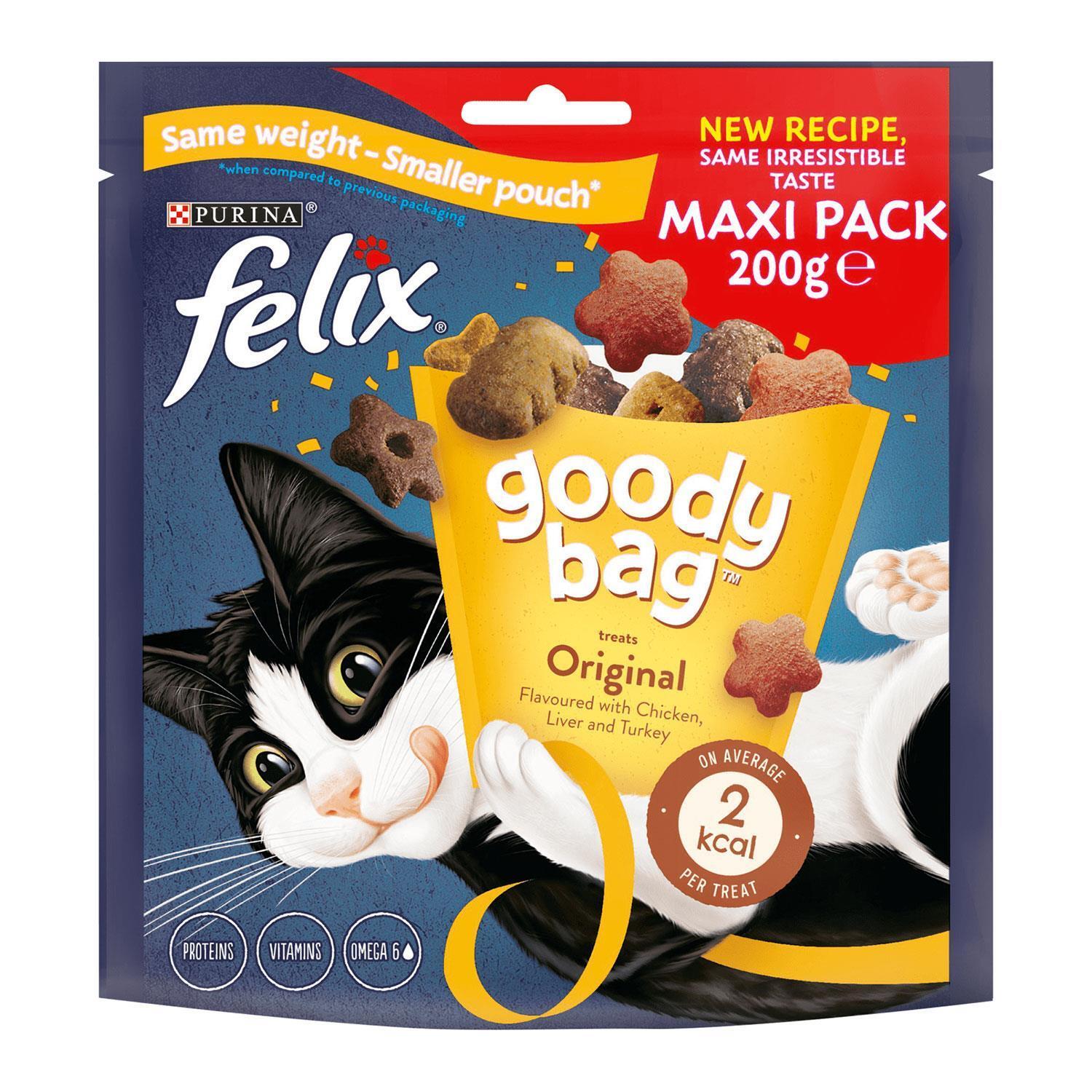 Nestle Purina Felix Goody Bag Original Chicken, Liver And Turkey Cat Treats 200G - 10137075 - Image 6