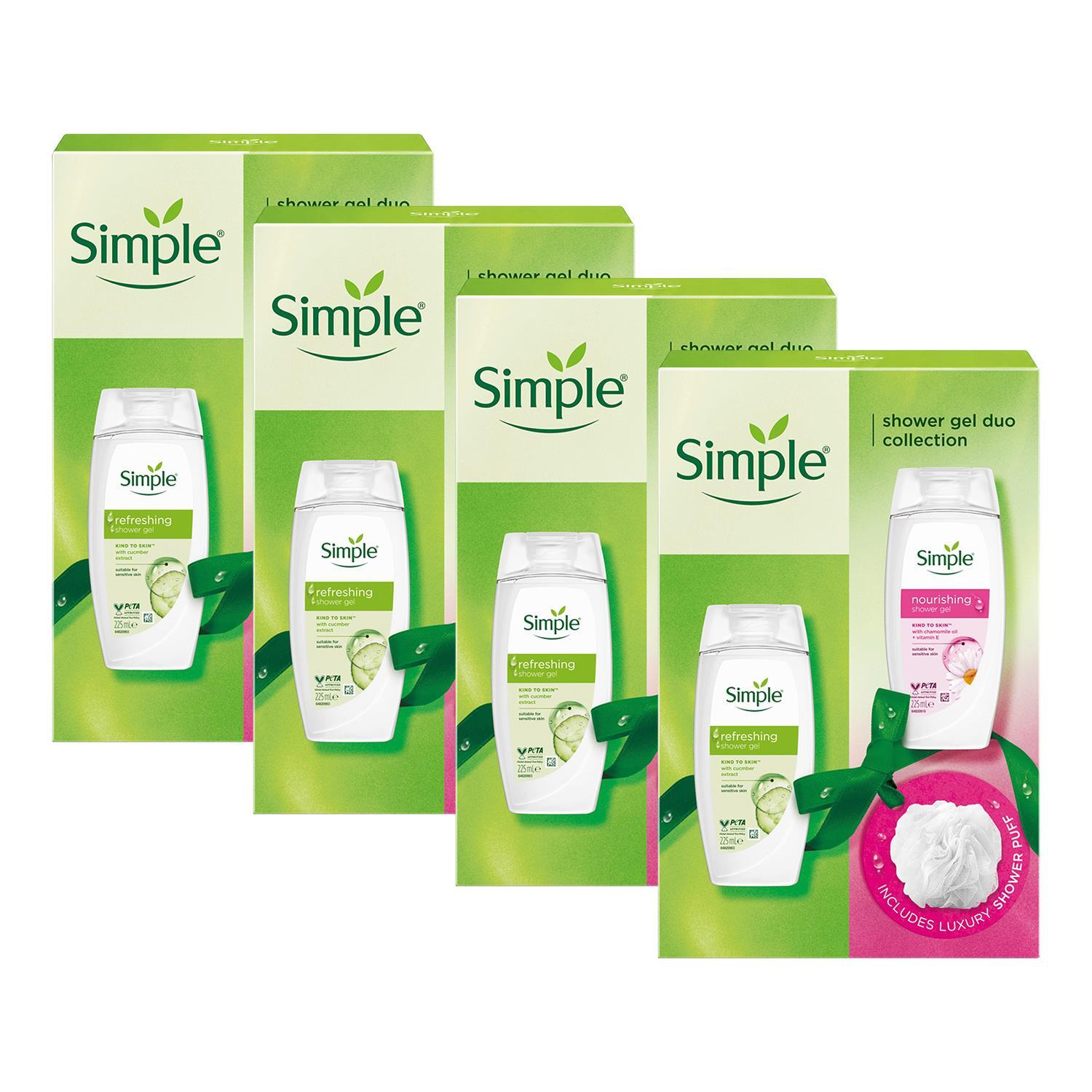Simple Women's Multicolor Shower Gel Duo Collection - Gift Set - 2 Piece | : Size 4 Pack - Image 4