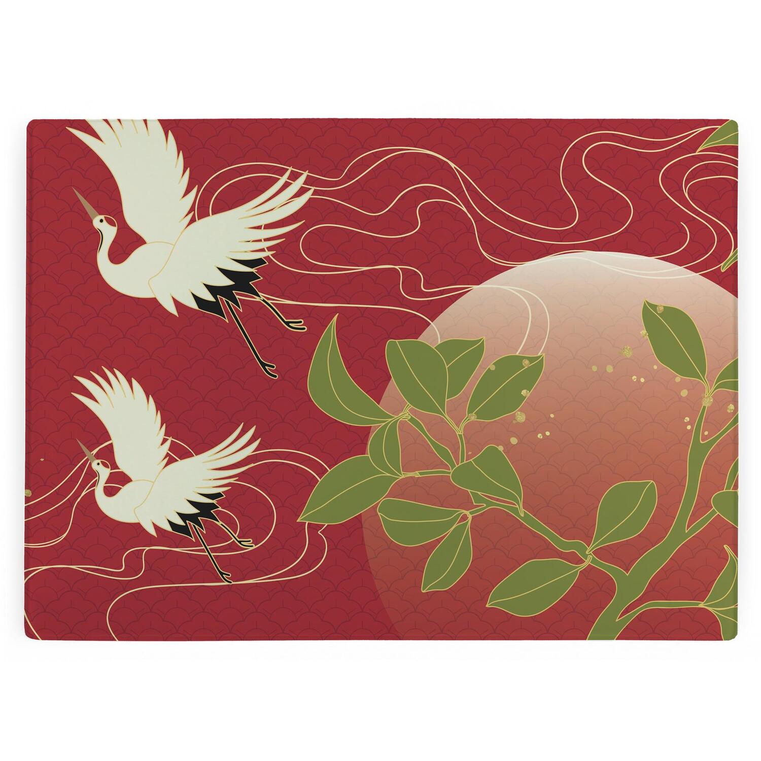 Image of Oriental Cranes Large Smooth Glass Worktop&hellip;
