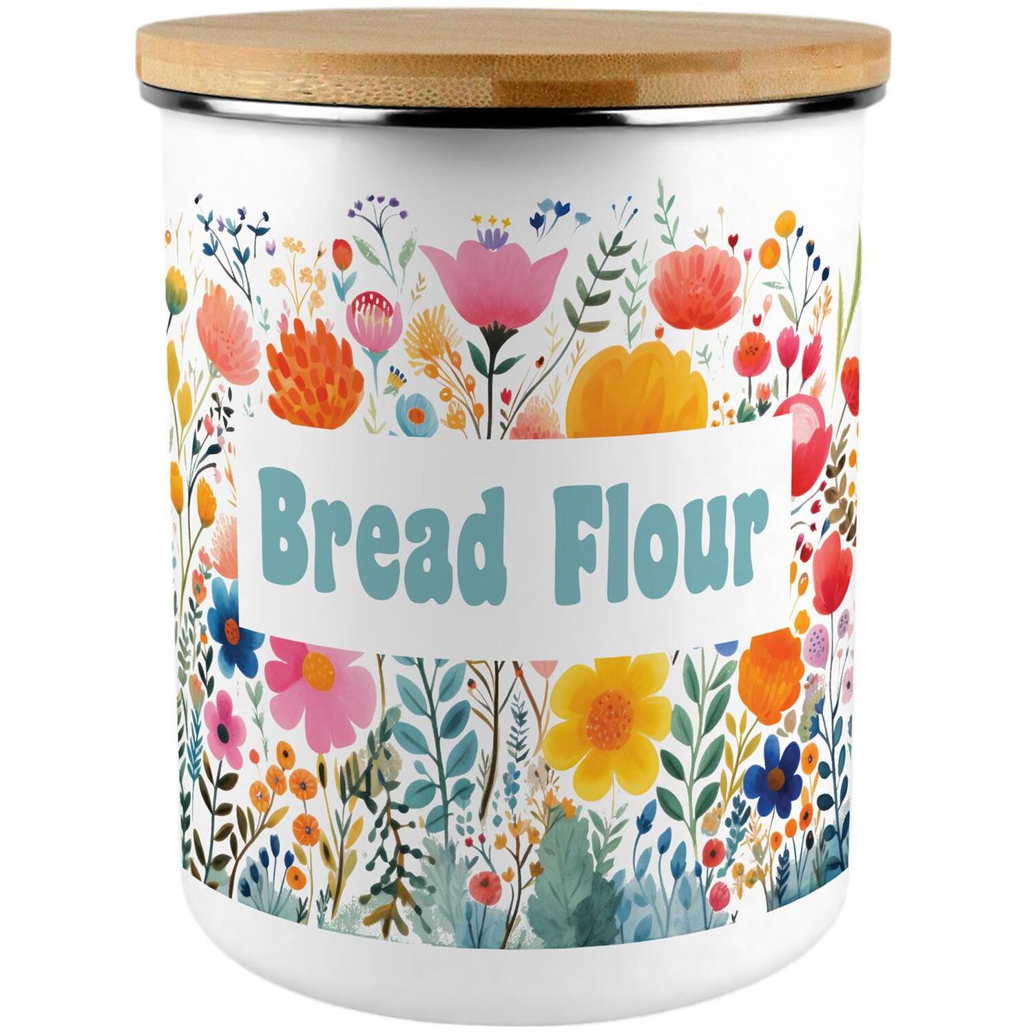 B&Q - Bright Florals Extra Large Bread Flour Canister - Image 2