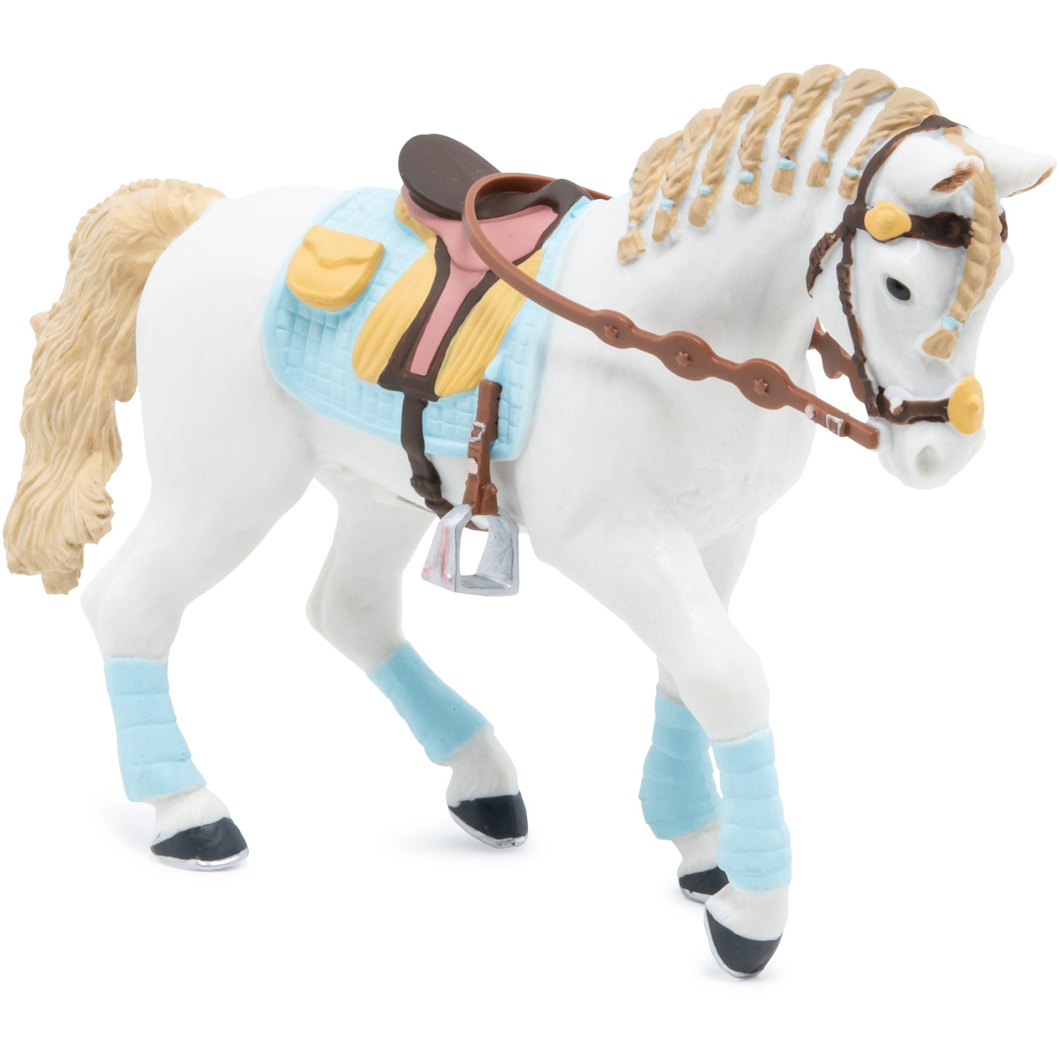 Papo Horse And Ponies Blue Trendy Rider's Horse Toy Figure - 51545 - White - White - Image 5