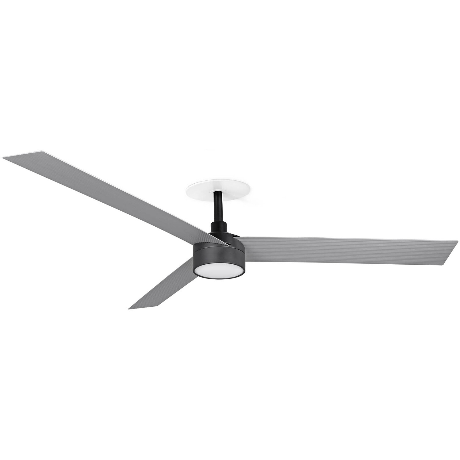 Cruiser Recessed 160cm LED Ceiling Fan Matt Black, Aluminium Blades CCT - Image 2