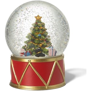 Christmas Tree on Drum Base Snow Globe