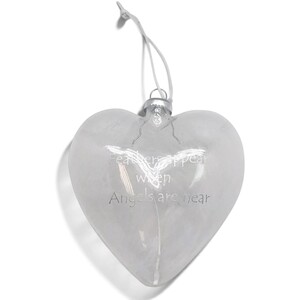 Feathers Appear When Angels Are Near Heart Decoration