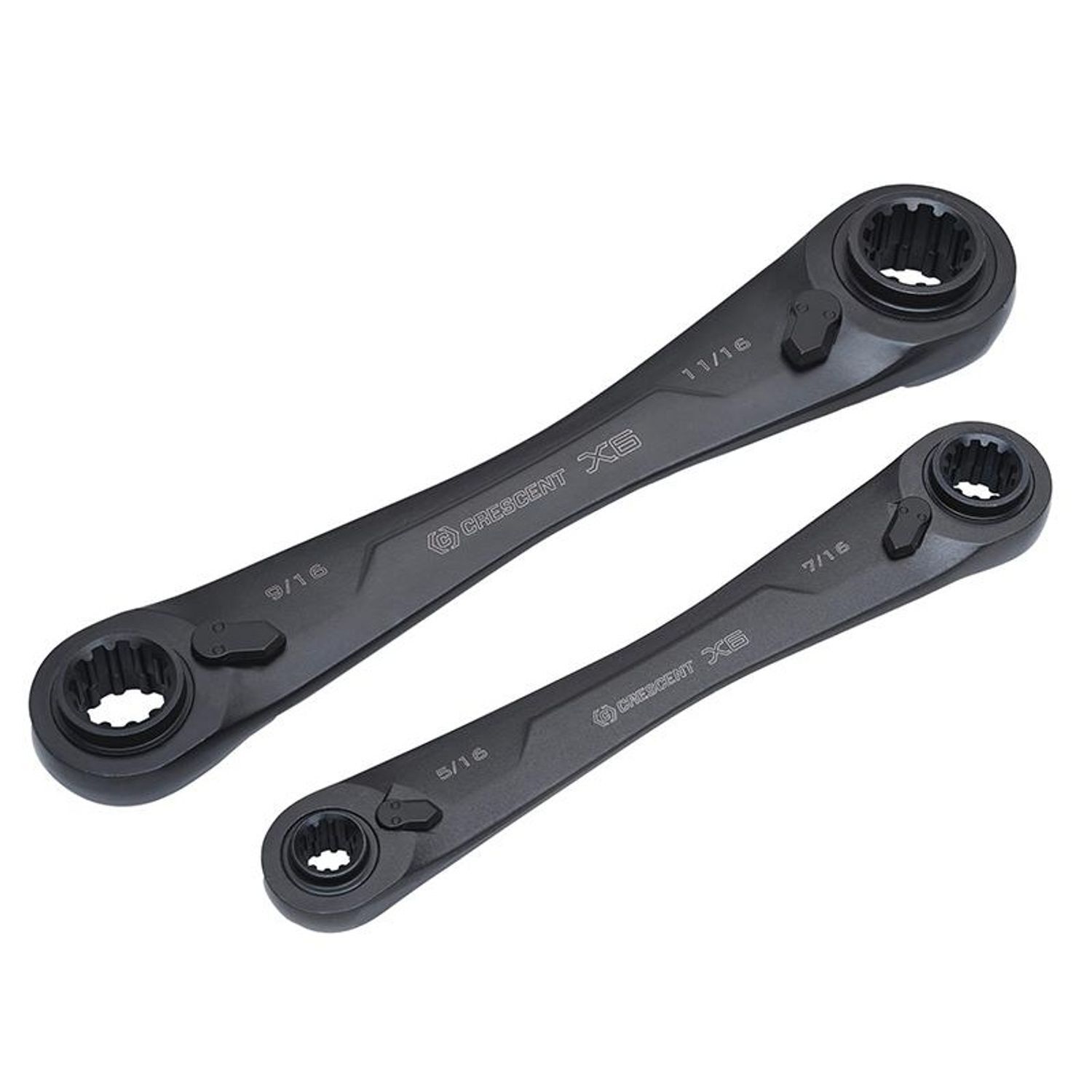Crescent X6 Ratcheting Spanner Set, 2 Piece - Multi Colour