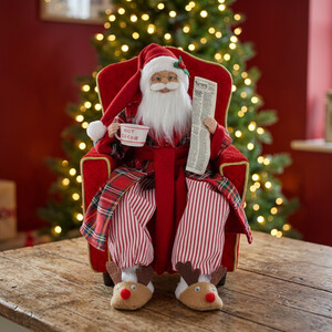Pyjama Santa in Armchair