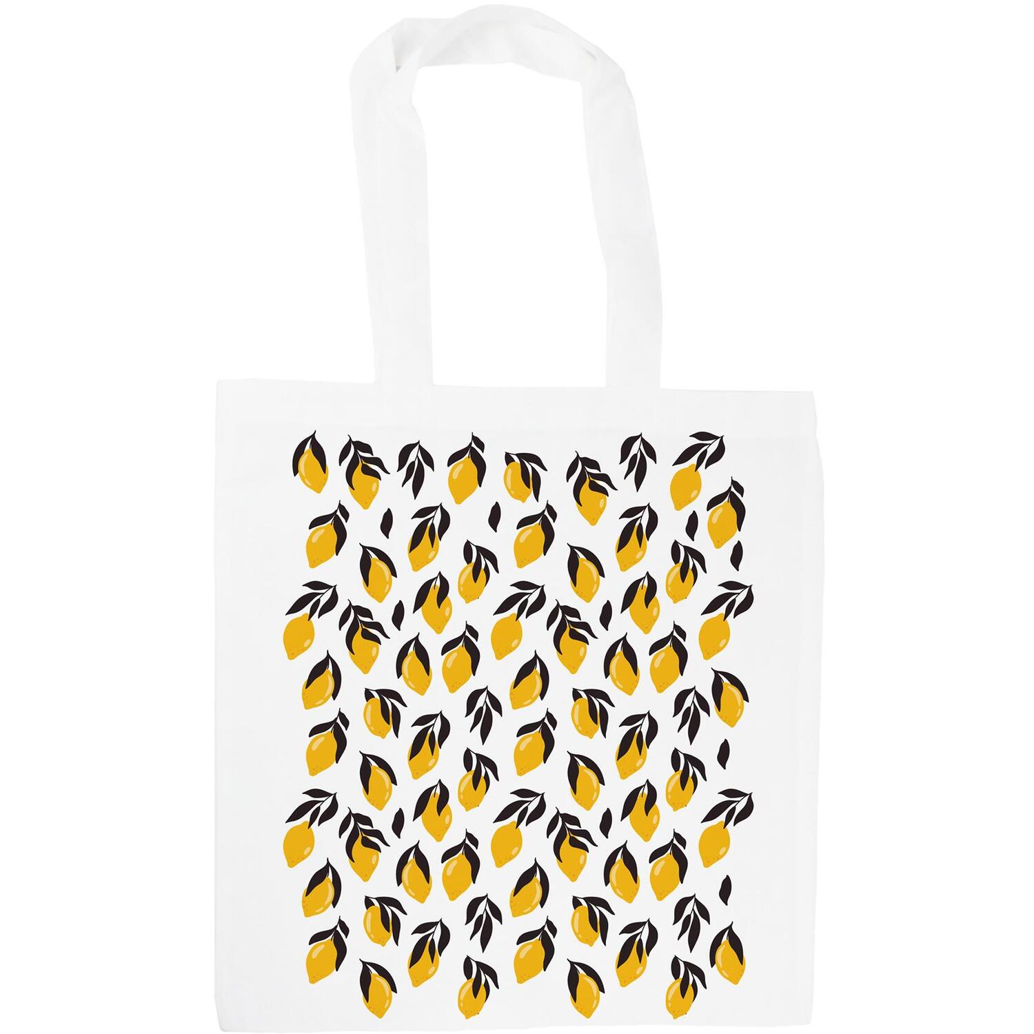 Poster Lemons Tote Bag - Exotic Citrus Fruits Accessories Shopping Bag Gift - Image 2