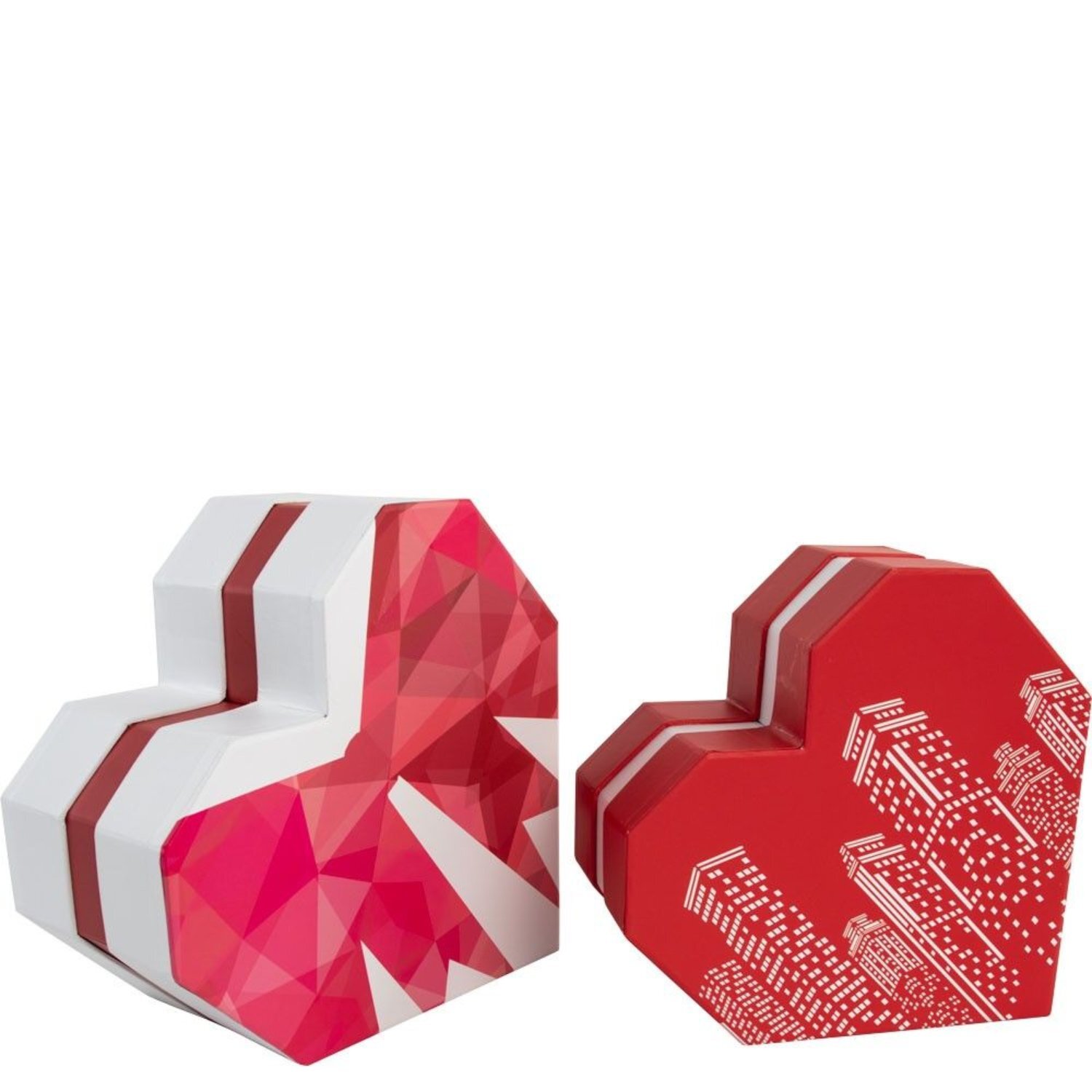 Kdmd Unisex Red Heart Shape Boxes Set Of 2 - Image 2