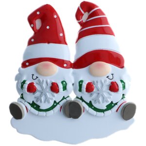 Personalised Christmas Gnome Family Decoration 2 Faces