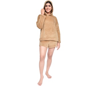 Soft & Cozy Fleece Loungewear Hoodie & Short Set