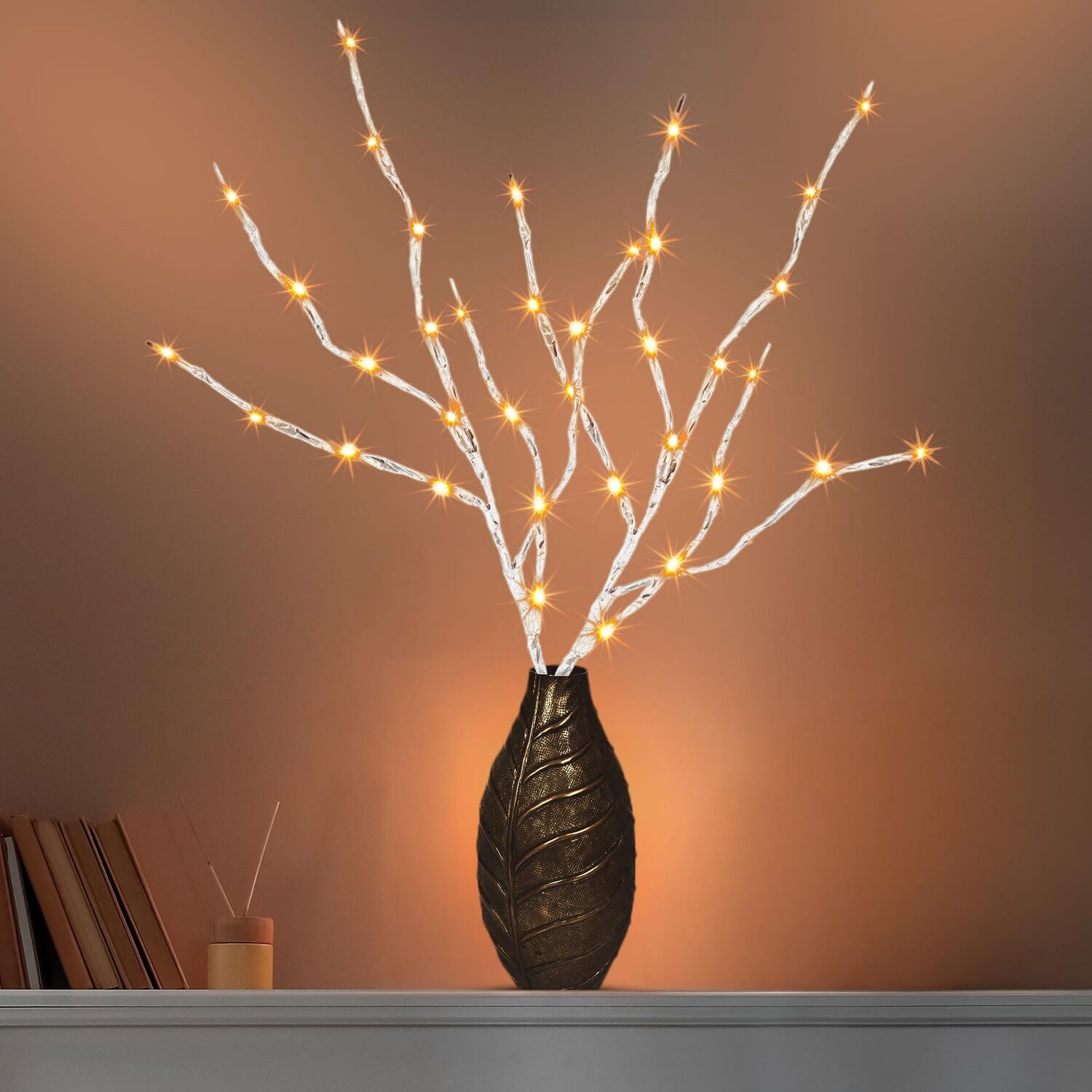 Globrite 2 Pack Led Twig Branch Lights - White - White
