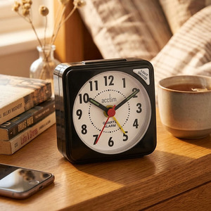 Acctim Quartz Travel Alarm Clock with Light and Snooze