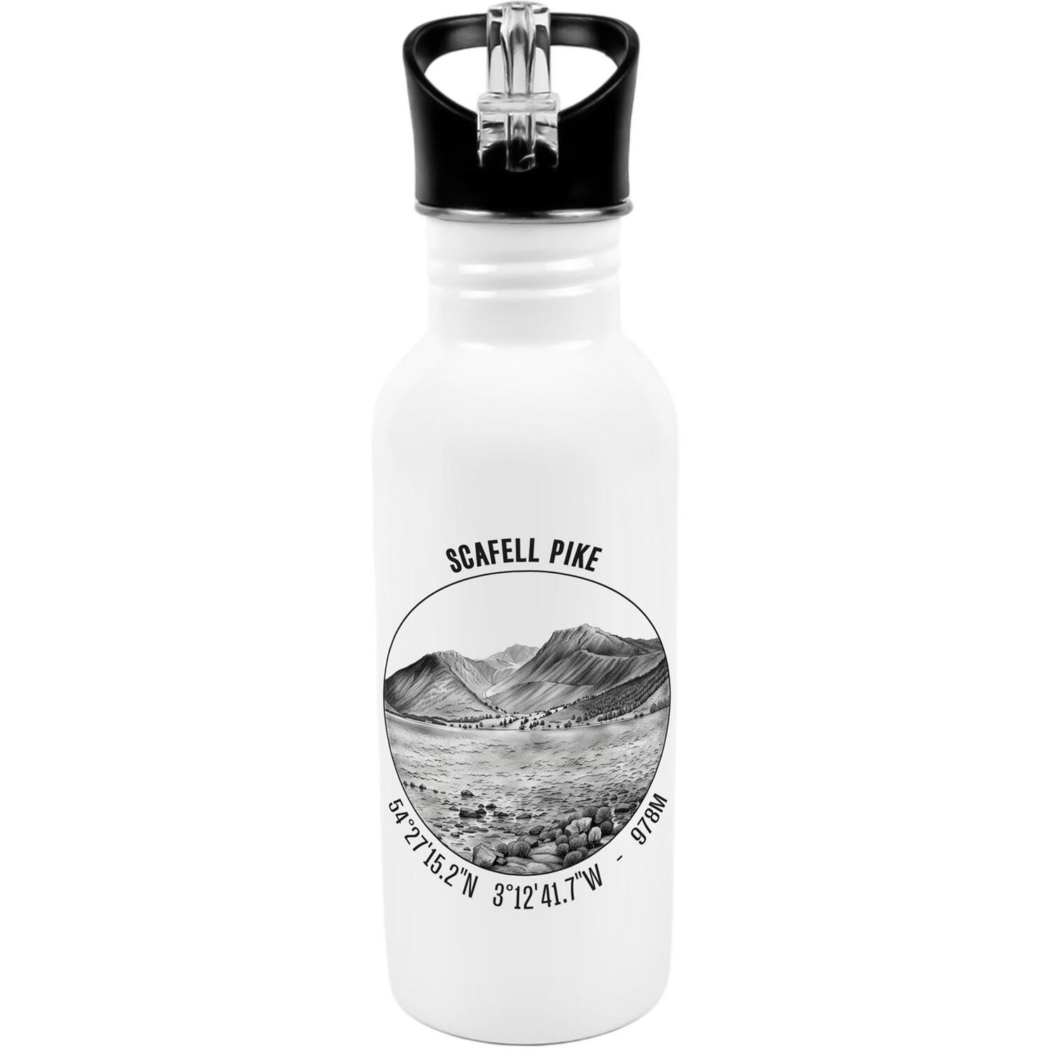 Purely Home 3 Peaks Hiking Metal Canteen Water Bottle - Grey