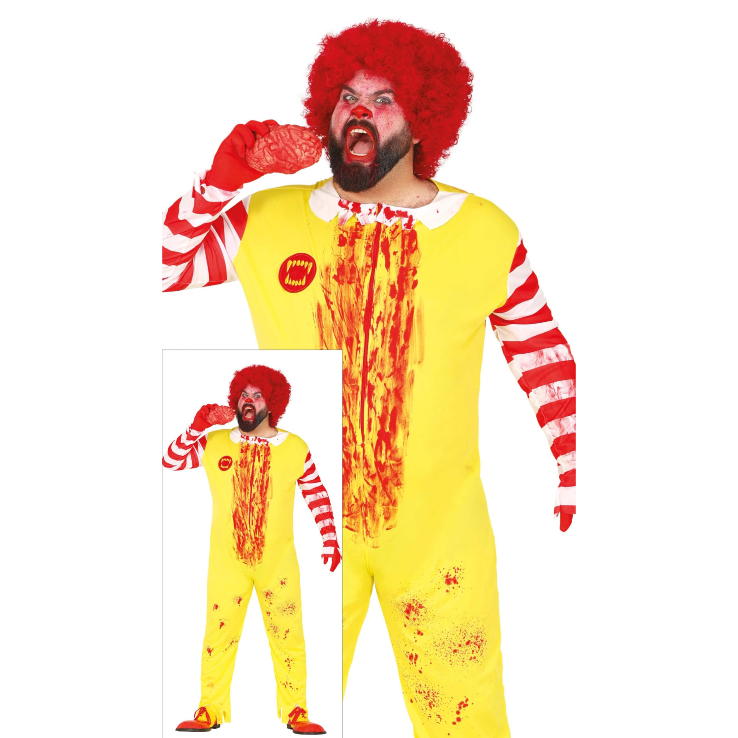 Fiestas Guirca Adult Burger Onesie Halloween Costume