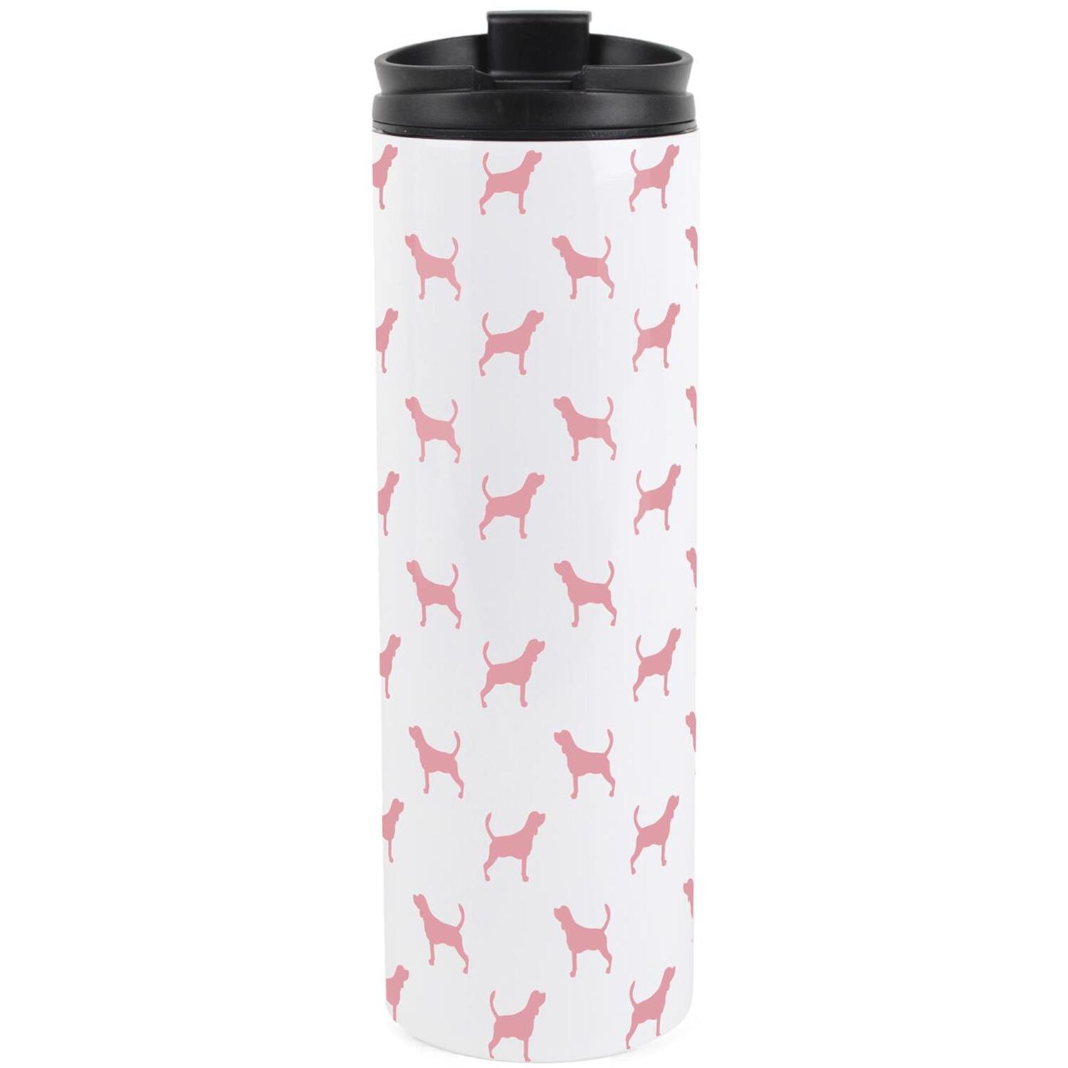 Beagle Travel Flask - Pink Reusable 500ml Metal Drinks Tumbler Dog Gifts - Image 2