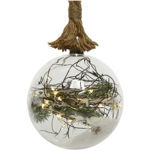 20cm LED Ball Rope Light With Foliage