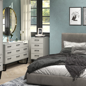 Texas Grey 4 Drawer Narrow Chest