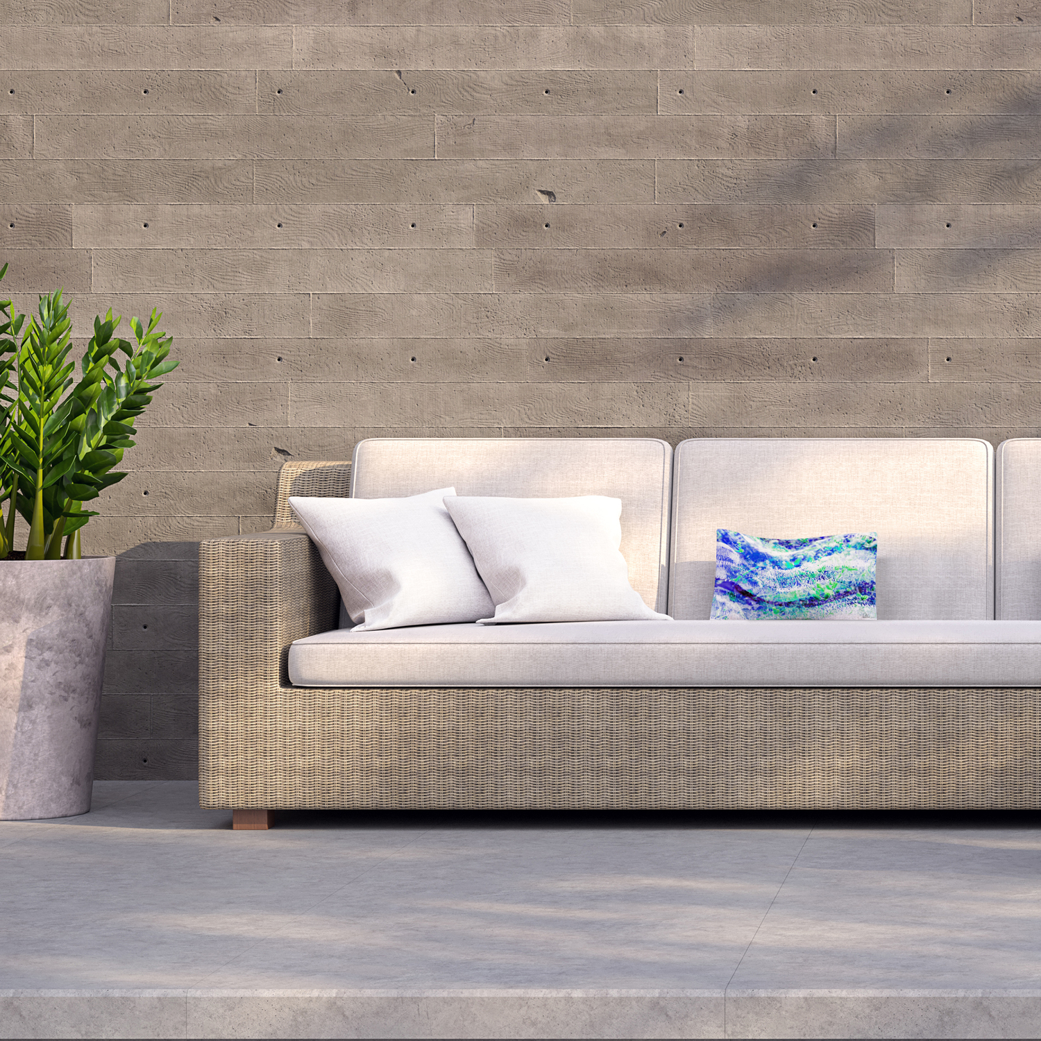 Blue Wilderness Outdoor Cushion - Blue