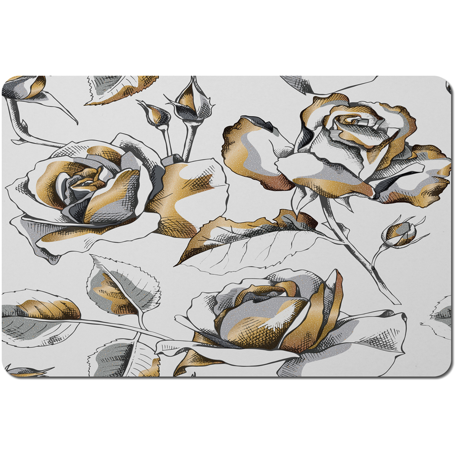 Golden Roses Placemat - Gold
