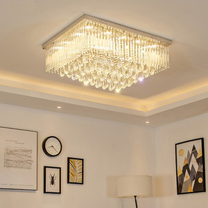 Modern Crystal LED Flush Ceiling Light Chandelier