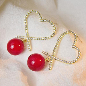 Women's Vintage Love Heart Earrings