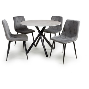 Grey Avesta with 4 Vernon Dining Set shot 3469044