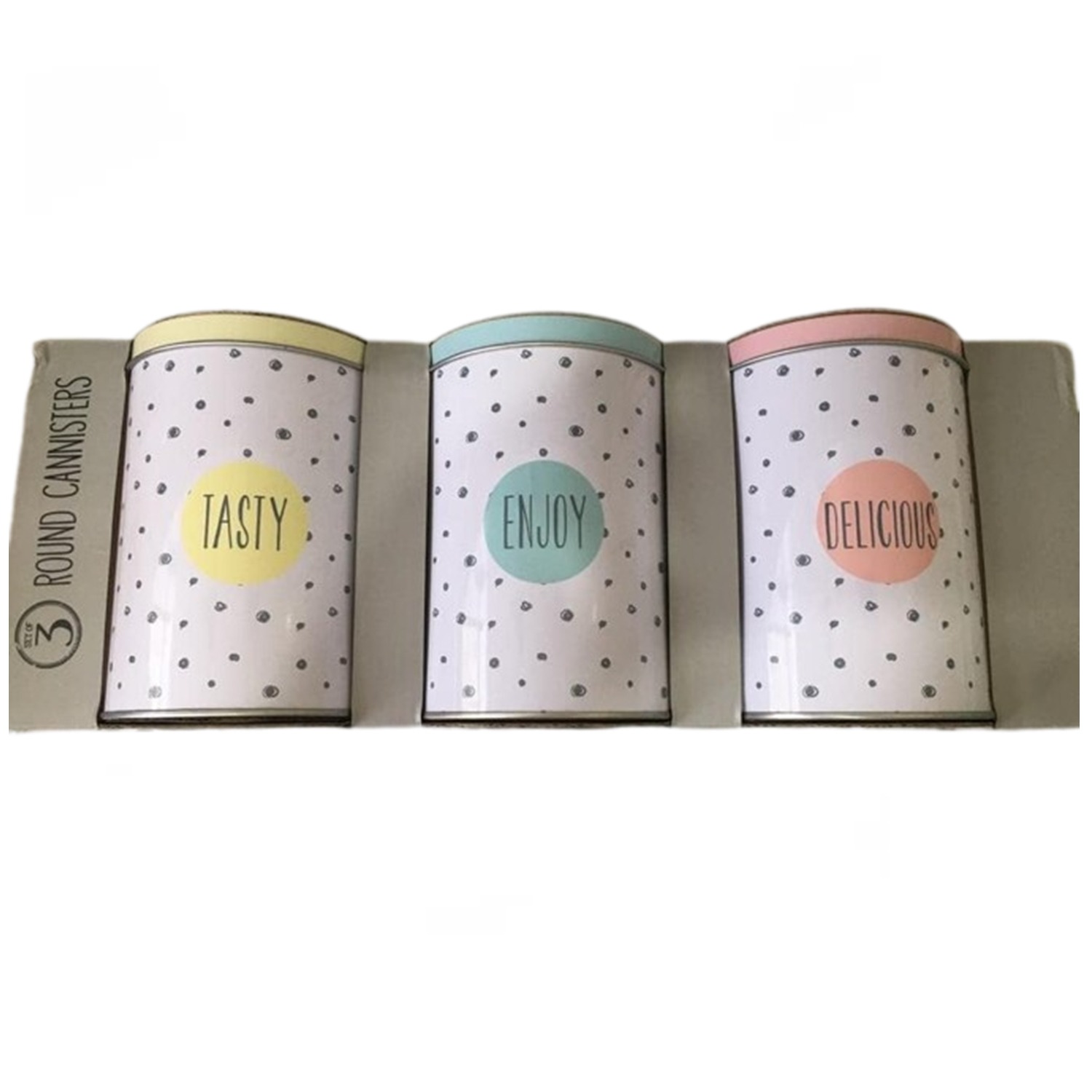 Image of Round Cannisters Set Of 3 Jars&hellip;