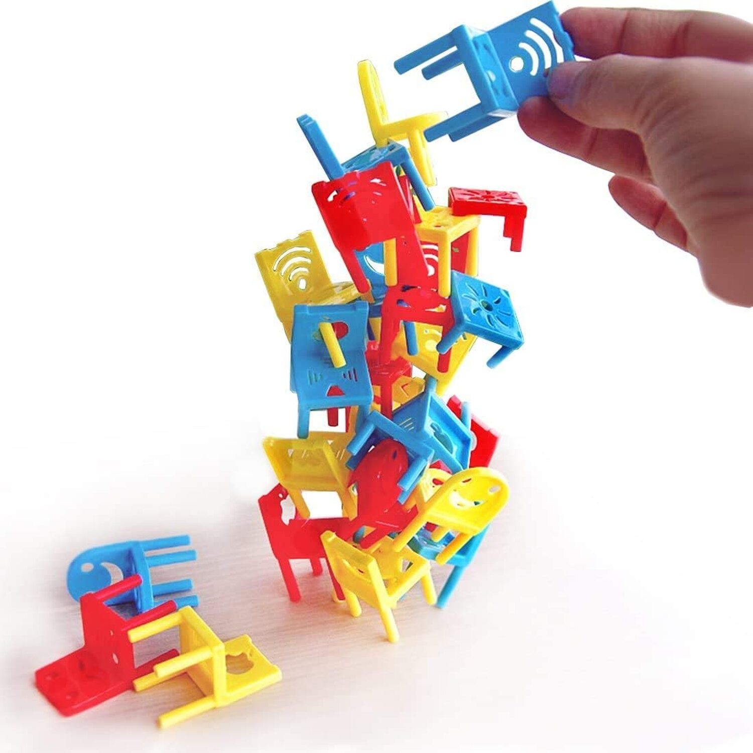 Stacking Chairs Tower Balancing Board Game