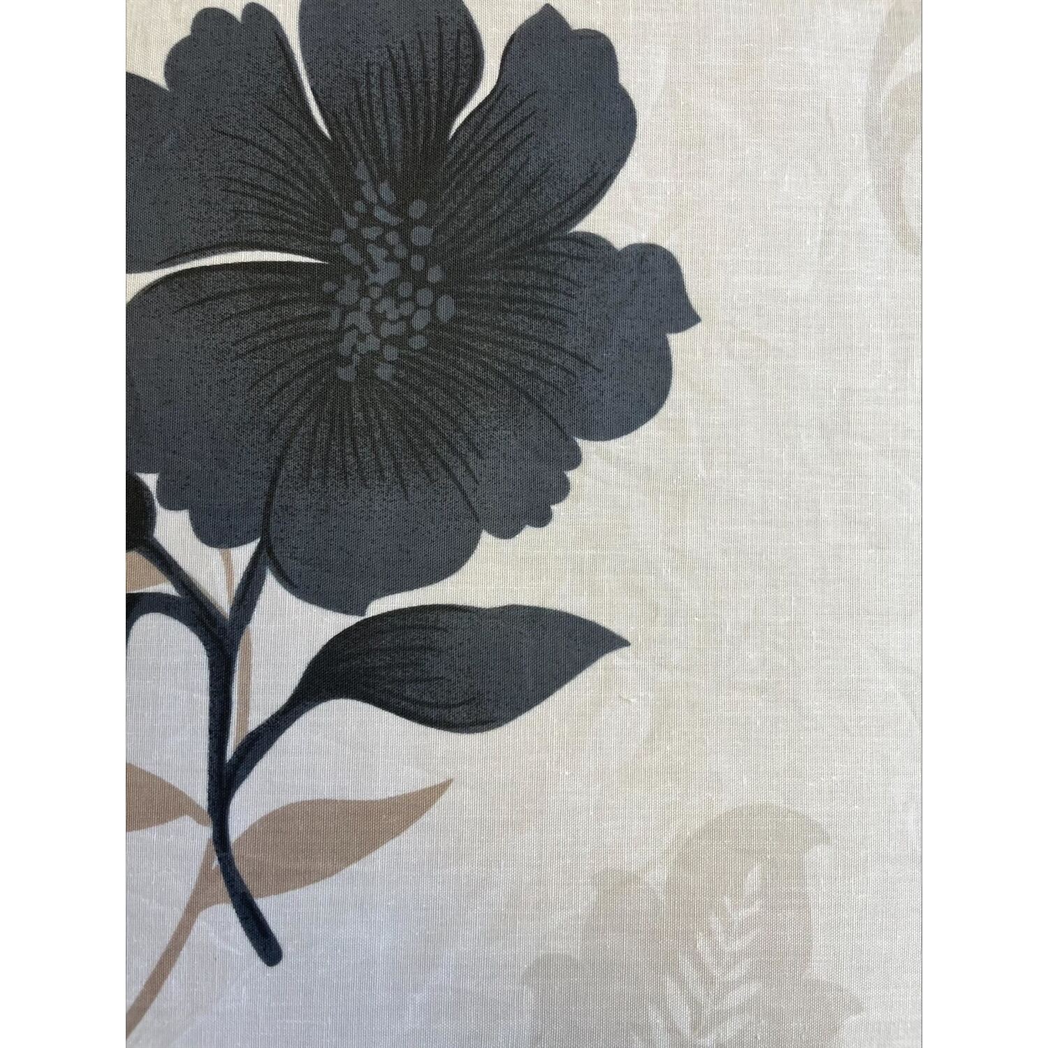 Bethany Floral Duvet Cover Set Reverisible Zig Zag Bedding - Black Single