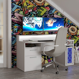 Tezaur Gaming Desk with Blue LED