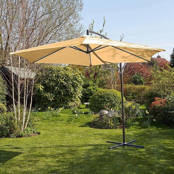 Home Source Gozo Aluminium Overhanging Cantilever Vented Parasol