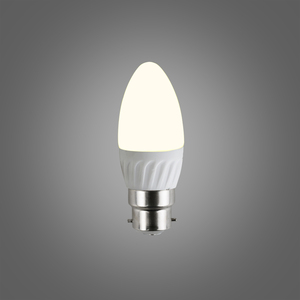 2 Pack BC B22 Plastic Candle LED 4W Warm White 3000K Light Bulb