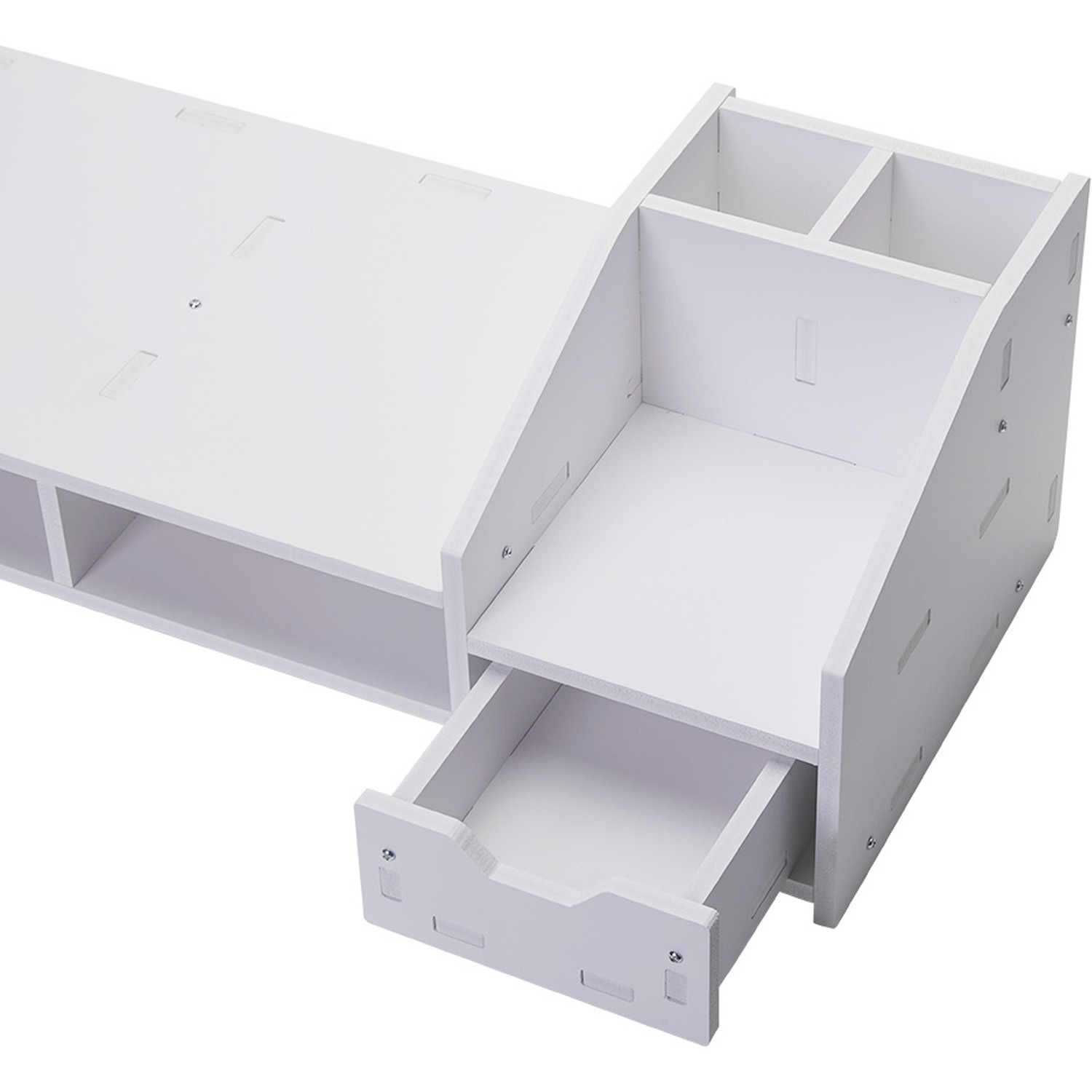 Pvc Monitor Riser PVC Multifunctional Monitor Stand Riser with Storage